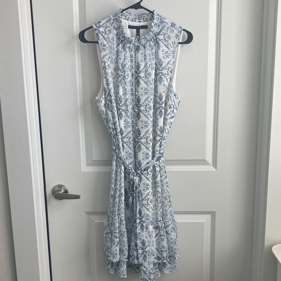 White House Black Market Dresses & Skirts - NWOT WHBM Sleeveless Blue and White Printed Tie-Waist Dress